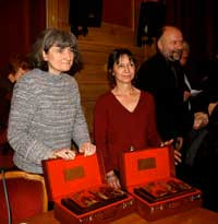 Les lauréates Christine Zeitounian-Belous (gauche) et Sophie Benech